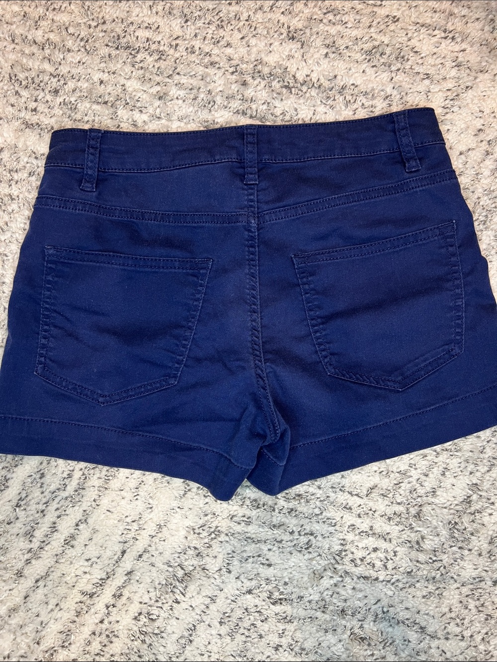 Cute Divided Navy Blue Flattering Shorts
